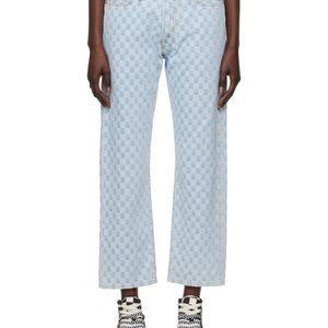 R13 Checkerboard jeans, size 27.